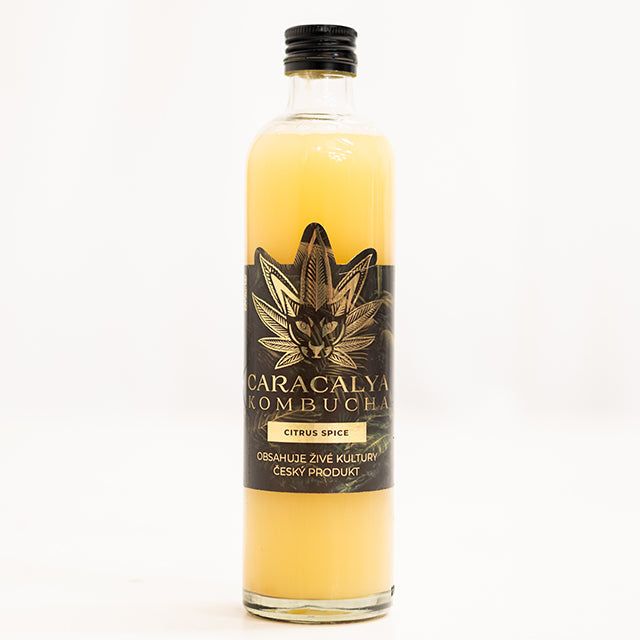 Caracalya Kombucha CITRUS SPICE 350ml (Citron, Zázvor)